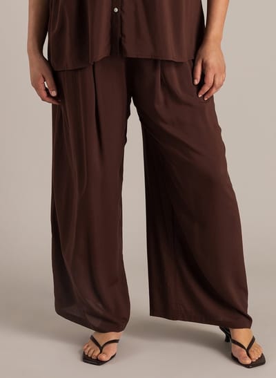YEST CURVE Noemie Bottoms - Coffee Brown - maat 1(48)
