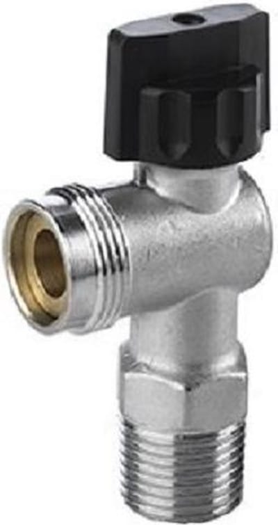 BPE Gascomfortkraan verchroomd 2xbuitendraad 1/2 x M24 haaks