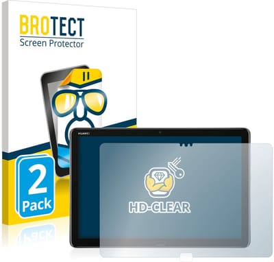 BROTECT - Screenprotector voor Huawei MediaPad M5 Lite 10.1" - Folie Beschermfolie transparant 2 Stuks