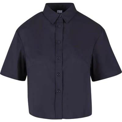 Urban Classics Ladies Oversized Shirt Shirt met korte mouwen zwart XXL