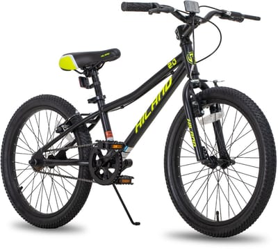 Hiland Climber Tiener Forensen Stadsfiets - 20 inch - Single Speed ​​- V-Brake - Zwart - Geschikt voor buitenactiviteiten in de lente