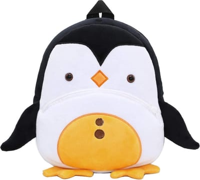 BoefieBoef Pinguïn Kinder Rugzak - Zacht Pluche Peuter-Kleuter Dieren Rugtas - Lengte 80-120 cm 0-5 jaar - Ergonomisch & Wasbaar - Baby Backpack - Jongen of Meisje - Cadeau Verjaardag, Sinterklaas & Kerst - Gymtas, Schooltas, Boekentas & BSO - Zwart