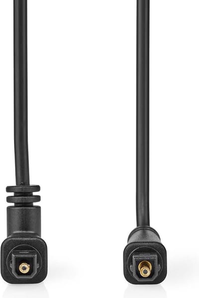 Nedis Optische Audiokabel - TosLink Male - TosLink Male - Draaibaar - 1.00 m - Rond - PVC - Zwart - Envelop