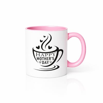Happy Mother's Day Koffiemok - Lief Moederdag Cadeau - Roze Wit Keramische Thee Beker