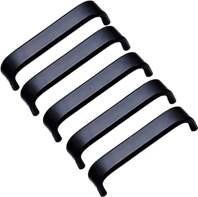 Stijlvolle zwarte kastgrepen, 5-pack stevige aluminium ladehandgrepen voor keukenkasten, badkamerdeuren en meubels, inclusief 10 schroeven (160mm)