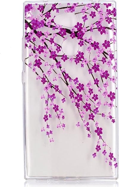 Shop4 - Geschikt voor Sony Xperia L2 Hoesje - Zachte Back Case Bloesem Transparant