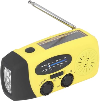 Unyqoos® Draagbare noodradio met zaklamp en 360 graden antenne voor noodsituaties