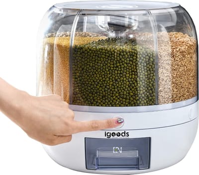 Igoods Voedselblik - Roterende Voedselblik - Dispenser - 360 Graden - 6 Vakken - BVA Vrij