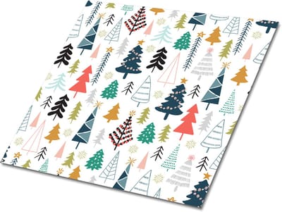 Tulup PVC Tegels - Bos Van Bomen Vinyl Tegels - 30 cm x 30 cm - Veelkleurig Vinyl Wandtegels - Set van 9 - Vinyl Tegels Zelfklevend - Kinderen Plaktegels - Wand PVC Tegels - Plaktegels keuken en Badkamer