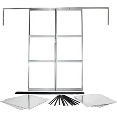 Vitavia Kit Voor Dubbele Schuifdeur Voor Sirius Broeikas Geanodiseerd Aluminium