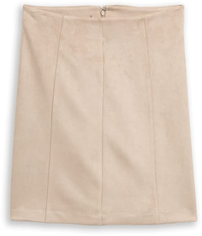 Tom Tailor - Suède-look rok - Maat 46 - soft taupe grey
