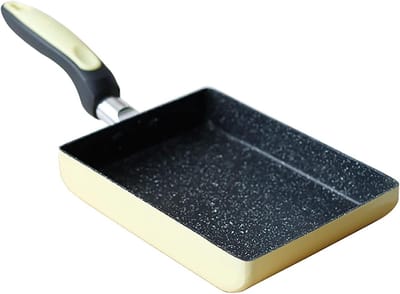Omelet Pan - Eierpan Koekenpan - Ontbijt Maken - Antiaanbaklaag - 18x13 cm - Geel
