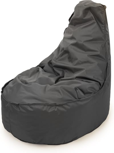 Drop & Sit - zitzak/stoel - robuust nylon - antraciet- Noa JR voor kinderen - voor binnen en buiten - 55 x 75 - 100 Liter