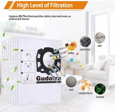 Dailygoods - Gudotra 12 stofzuigerzakken voor Kärcher WD3 WD2 Plus KFI 357 WD3S SE4001 SE4002 KWD1 KWD2 KWD3 2.863-314.0
