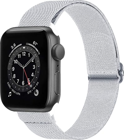 Bandje Geschikt Voor Apple Watch Bandje 42/44/45/46 mm Nylon Polsband Met Gesp - Horloge Bandje Geschikt Voor Apple Watch 1-11 / SE - 42/44/45/46 mm Bandje Stof - Wit
