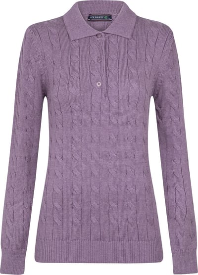 Felix Hardy Gebreide Polo Trui - Polo Kraag - Sweater Dames Paars - L