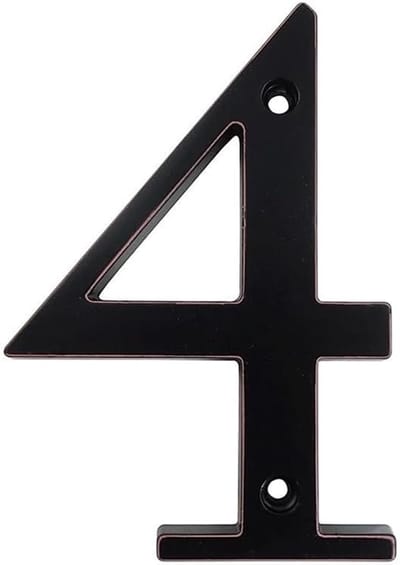 Huisnummer - Adresbord Deur - Huis Aanduiding - Zinklegering Materiaal - 10 cm Hoog - Zilverkleurig