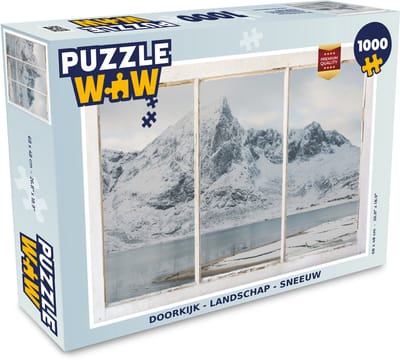 Puzzel Doorkijk - Landschap - Sneeuw - Legpuzzel - Puzzel 1000 stukjes volwassenen