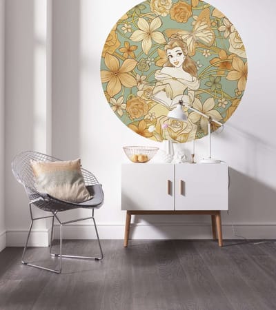 Fotobehang - Belle Spirit of Autumn 125x125cm - Rond - Vliesbehang - Zelfklevend