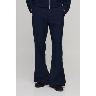 Wijdvallende Getailleerde Co-ord Broek | Navy | Size 28