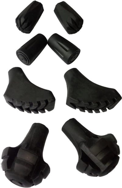 Vervangende Rubberen Tips voor Wandelstokken - Set met Schokabsorberende en Tractietips