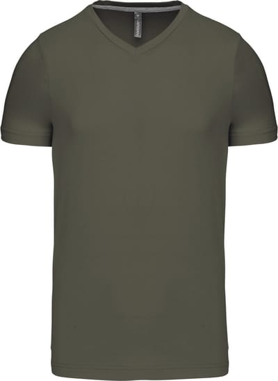 Kariban T-shirt V-hals korte mouwen K357 - Dark Khaki - 4XL