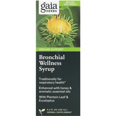 Gaia Herbs, Bronchiale Welzijns Siroop, 5,4 fl oz (160 ml)