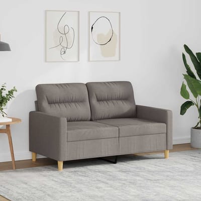 vidaXL - Tweezitsbank - 120 - cm - stof - taupe