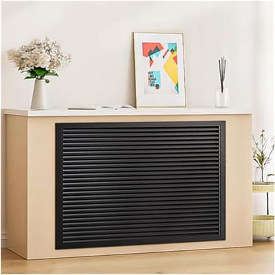 Ventilatierooster - Luchtrooster Afdekking - Ventilatie Verbeteren - Afgeschuind Lamellenontwerp - 65 x 65 cm - Zilver