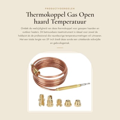 Dailygoody - Thermokoppel Gas Open haard - Temperatuur Sensing Sonde