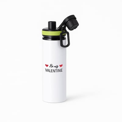 Hacebo® - Be my valentine waterfles met draaidop groen - iemand die liefde wilt geven aan een ander - valentijnsdag - cadeau voor vriend/vriendin - verjaardagscadeau - kado - geschenk - gift - verrassing - water fles - 850ML
