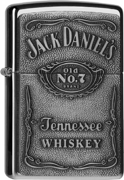 Zippo aansteker Jack Daniel's Chrome Label Emblem