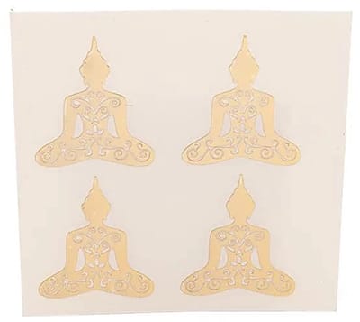 Metalen sticker Boeddha goud 4x