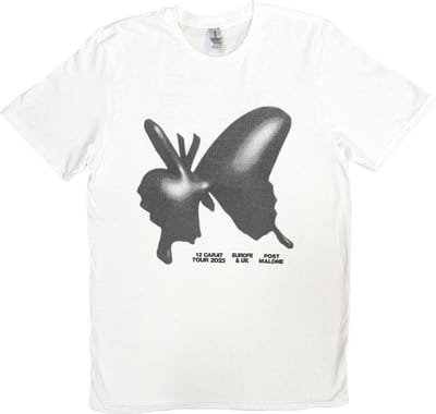 Post Malone - Inflatable Butterfly 2023 Tour Heren T-shirt - S - Wit