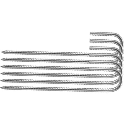 Ancres de sol en J Piquets en acier galvanisé Piquets de support à extrémité pointue pour clôture de jardin