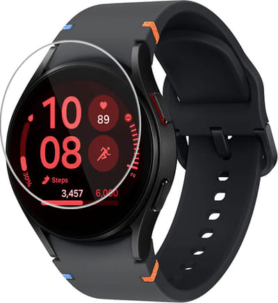 Screenprotector - Geschikt voor Samsung Galaxy Watch FE (40mm) - Extra Sterk - Tempered Glass - Gehard Glas - Beschermglas Screen Cover - Bescherm Protector voor Smartwatch