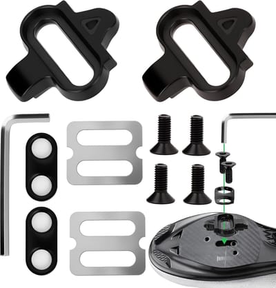 Fietsflappen met anti-slip platen - compatibel met Shimano MTB SPD pedalen (SH51) - voor Cleats Shimano SPD voor indoor training - outdoor fietsen - woon-werkverkeer