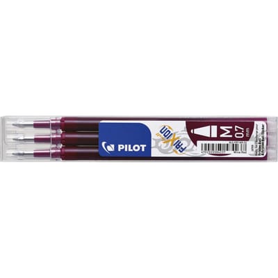 Set van 3 - Vulling FriXion Ball 0.7 - Wijnrood - Medium penpunt