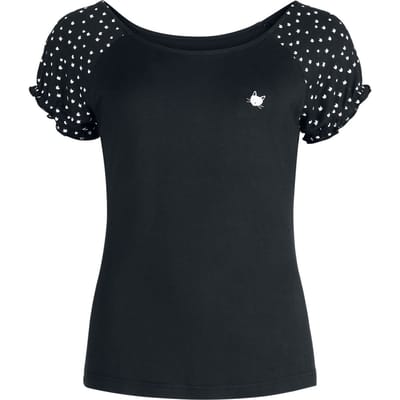 R.E.D. by EMP T-shirt - Puff sleeve T-Shirt - L tot XXL - voor Vrouwen - zwart