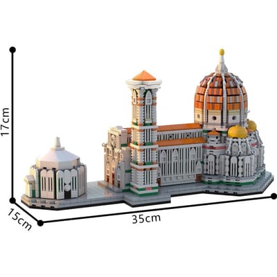 Gobricks MOC Kathedraal van Florence 1:800 Blokken Heilige Maria de Bloem Bouwstenen Duomo di Firenze Speelgoed