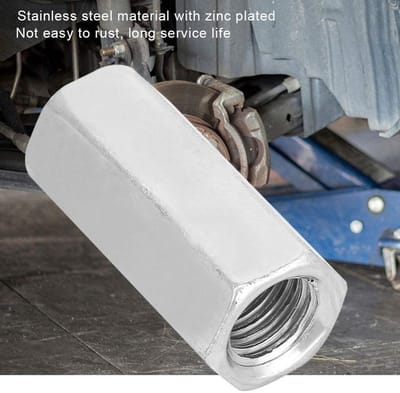 Dailygoods- Zeskantmoer M16 - 2 Stuks - Koolstofstaal - Verzinkt - Onderhoudsaccessoire - Afmetingen 50 x 22 mm - Moeren
