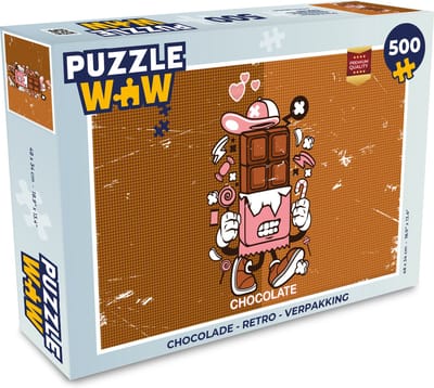 Puzzel Chocolade - Retro - Verpakking - Legpuzzel - Puzzel 500 stukjes