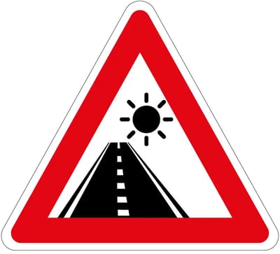 Laagstaande zon sticker | 10 cm