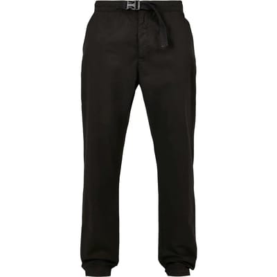 Urban Classics - Chino with belt Broek rechte pijpen - Taille, 30 inch - Zwart