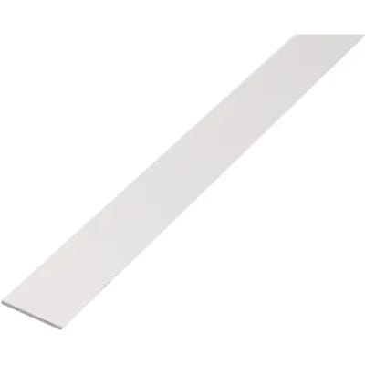 Alberts Plat Profiel - Aluminium Wit - 20x2mm 2,6m