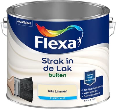 Flexa - Strak In De Lak Buitenlak Zijdeglans - Iets Limoen - Mengverf - 2,5 L