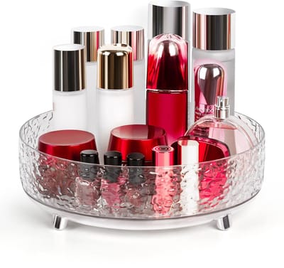 Dailygoods- Make-up Organizer Draaibaar 360° - Cosmetica Koffer - Transparant - Huidverzorging - Beauty Essentials - Waterdicht Design