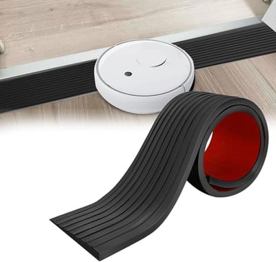 Deurdrempel Oprijplaat - Rolstoelhelling Drempelhulp - Barrièrevrije Toegang Creëren - Antislip Rubber Materiaal - 100 x 8 x 2.5 cm