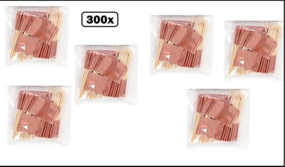 300x Cocktailprikker metallic rose goud - Festival thema feest goud party food hapjes huwelijk