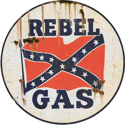 Signs USA - wandbord - Rebel Gas - Rond 35 cm